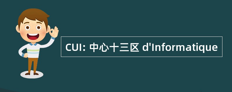 CUI: 中心十三区 d&#039;Informatique