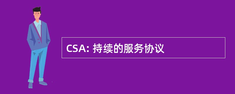 CSA: 持续的服务协议