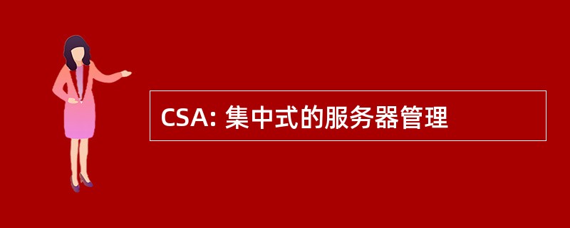 CSA: 集中式的服务器管理