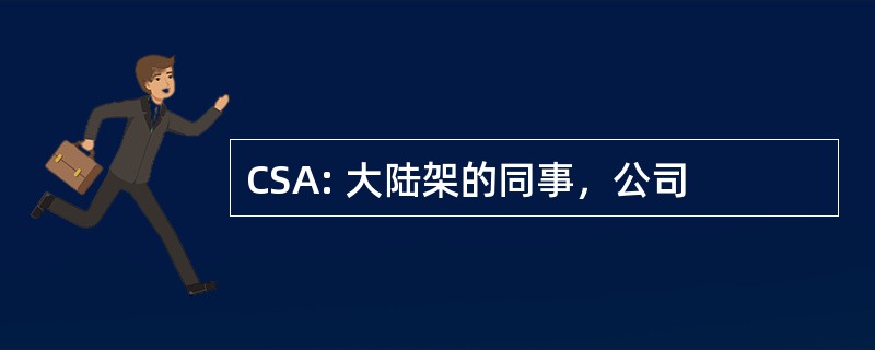 CSA: 大陆架的同事，公司