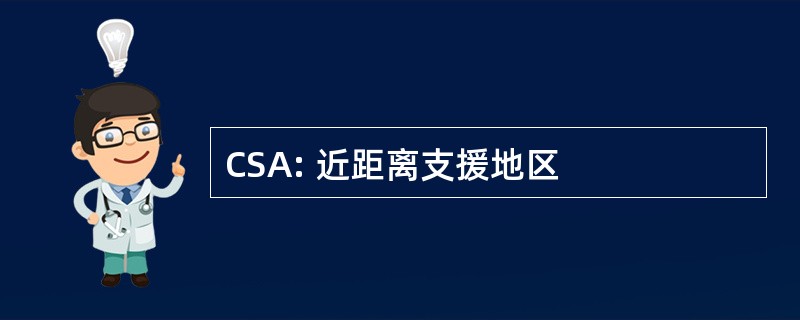 CSA: 近距离支援地区