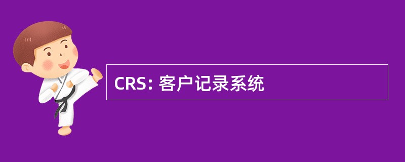 CRS: 客户记录系统