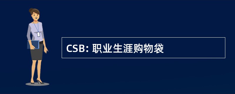 CSB: 职业生涯购物袋