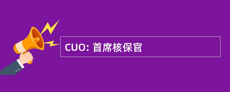 CUO: 首席核保官