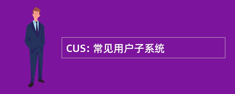 CUS: 常见用户子系统