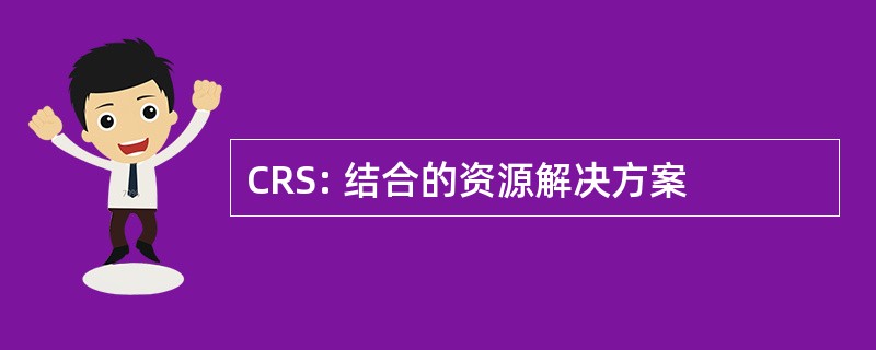 CRS: 结合的资源解决方案