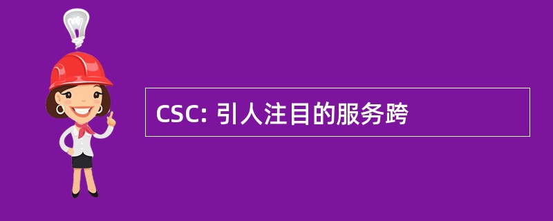 CSC: 引人注目的服务跨