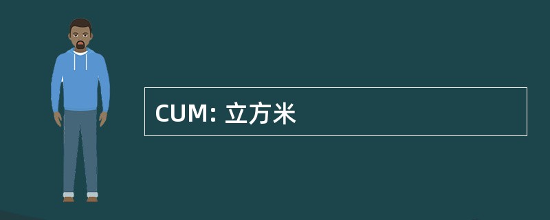 CUM: 立方米