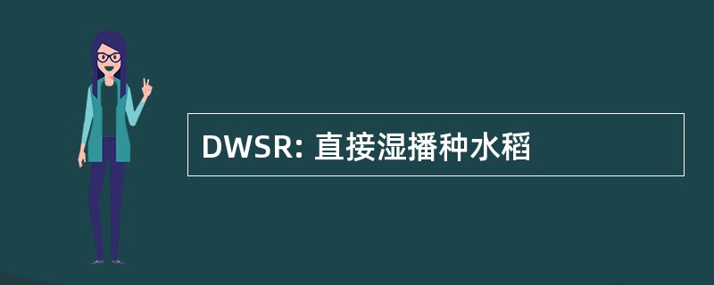 DWSR: 直接湿播种水稻