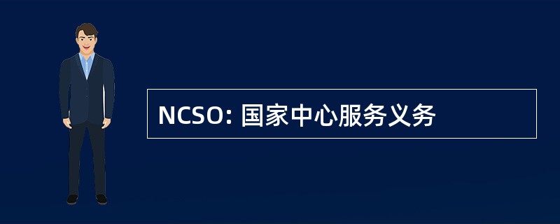 NCSO: 国家中心服务义务