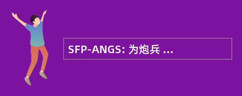 SFP-ANGS: 为炮兵 & 海军炮火支持标准化领域小组