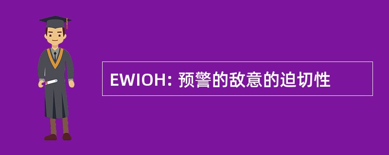 EWIOH: 预警的敌意的迫切性