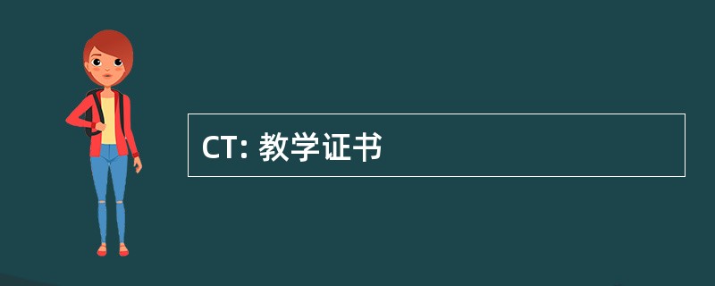 CT: 教学证书