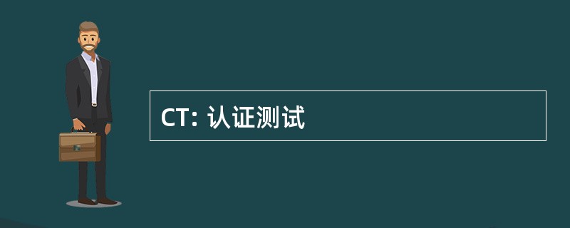 CT: 认证测试