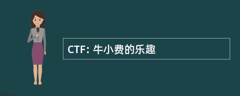 CTF: 牛小费的乐趣