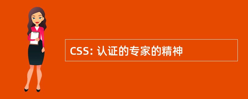 CSS: 认证的专家的精神