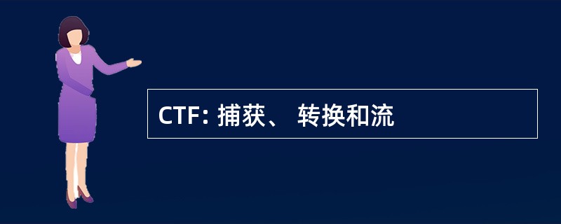 CTF: 捕获、 转换和流