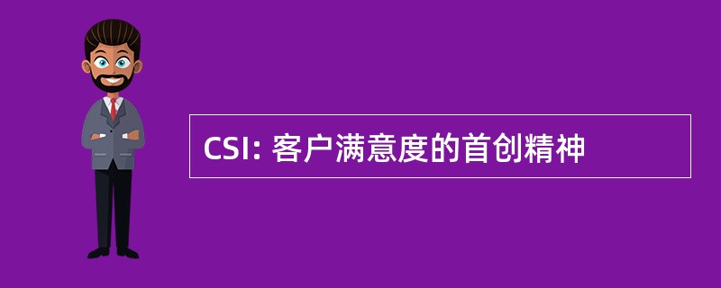 CSI: 客户满意度的首创精神