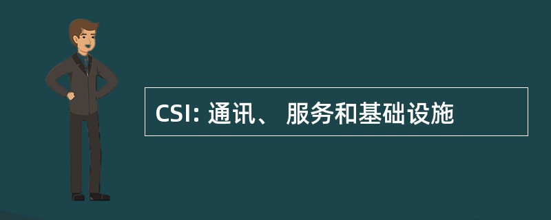 CSI: 通讯、 服务和基础设施