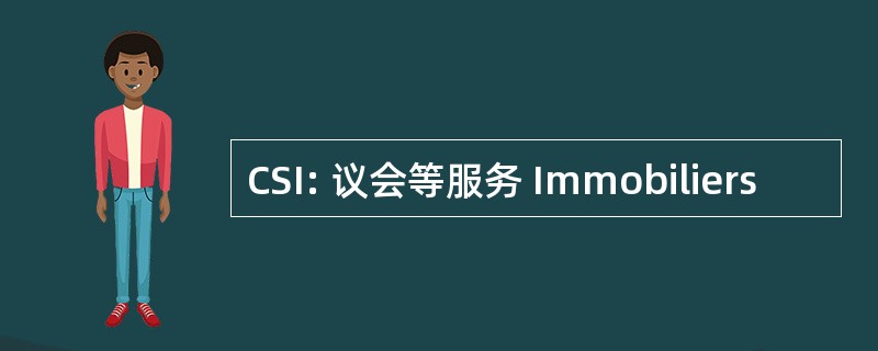 CSI: 议会等服务 Immobiliers