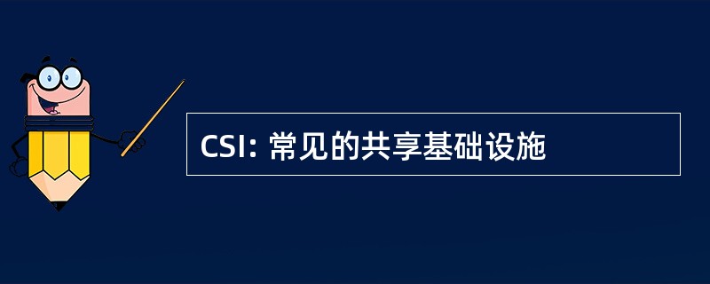 CSI: 常见的共享基础设施