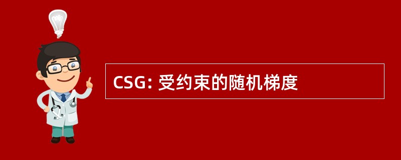 CSG: 受约束的随机梯度