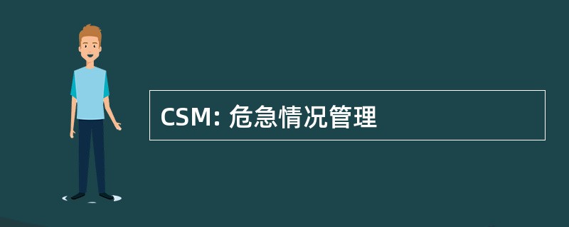 CSM: 危急情况管理