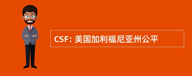 CSF: 美国加利福尼亚州公平