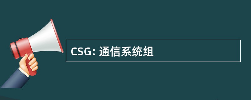 CSG: 通信系统组