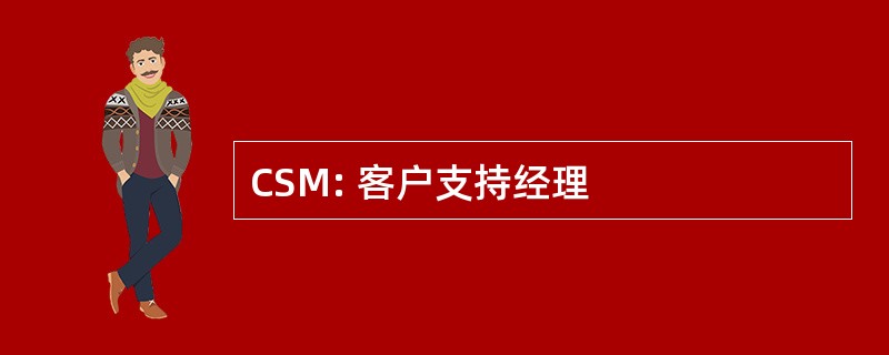 CSM: 客户支持经理