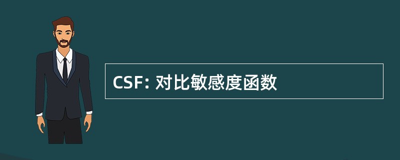 CSF: 对比敏感度函数