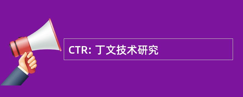 CTR: 丁文技术研究