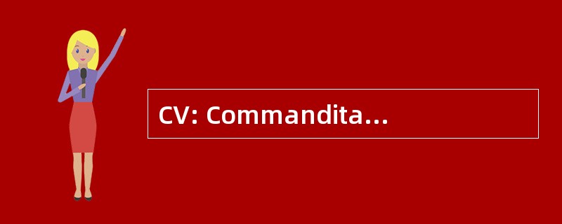 CV: Commanditaire Vennootschap