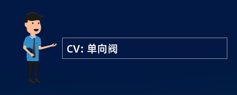 CV: 单向阀