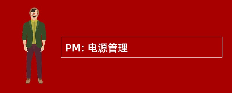 PM: 电源管理