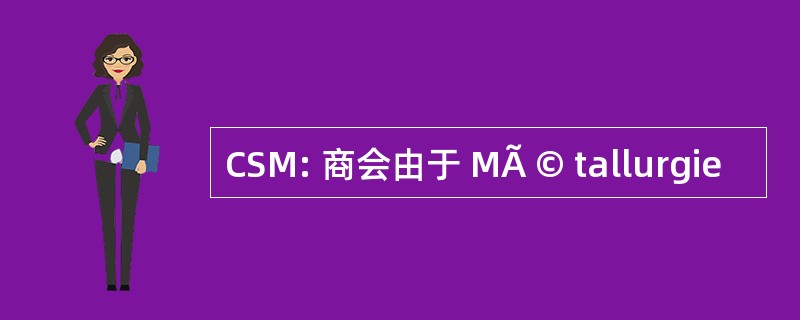 CSM: 商会由于 MÃ © tallurgie