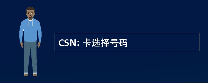 CSN: 卡选择号码