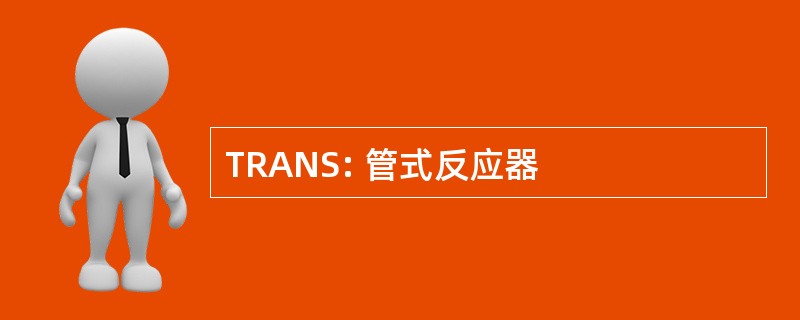 TRANS: 管式反应器