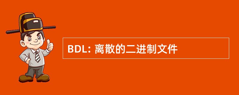 BDL: 离散的二进制文件