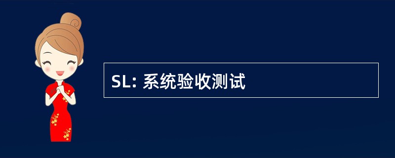 SL: 系统验收测试