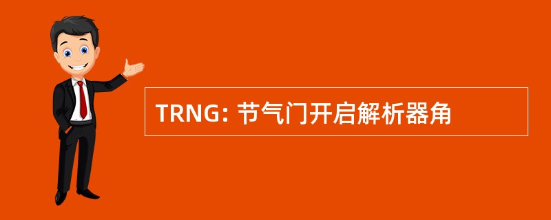 TRNG: 节气门开启解析器角