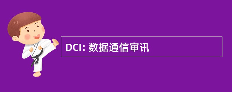 DCI: 数据通信审讯