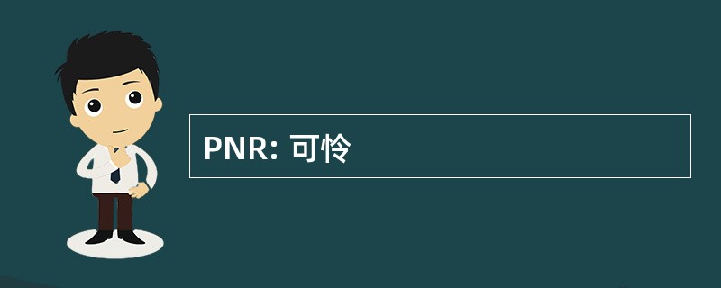 PNR: 可怜