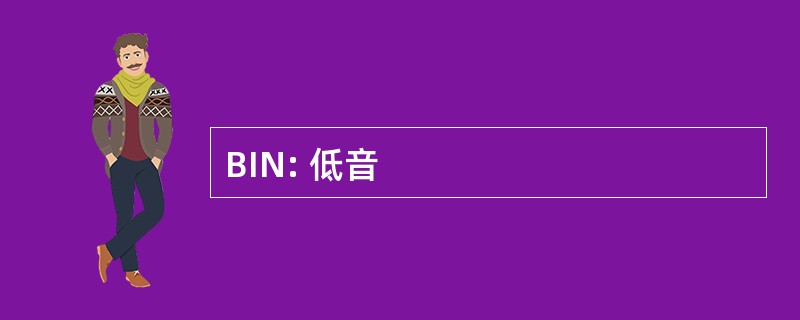 BIN: 低音