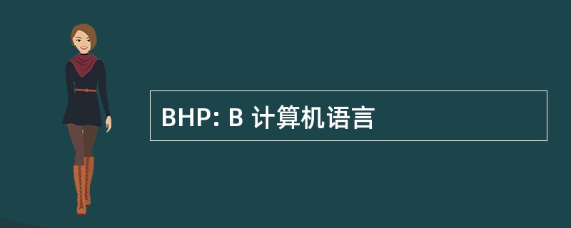 BHP: B 计算机语言