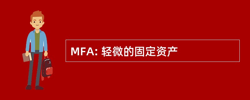 MFA: 轻微的固定资产