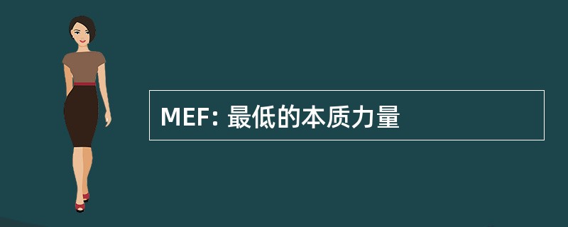 MEF: 最低的本质力量