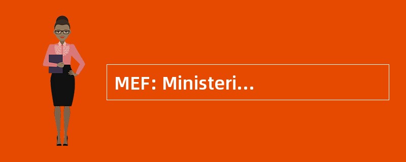 MEF: Ministerio de EconomÃa y Finanzas