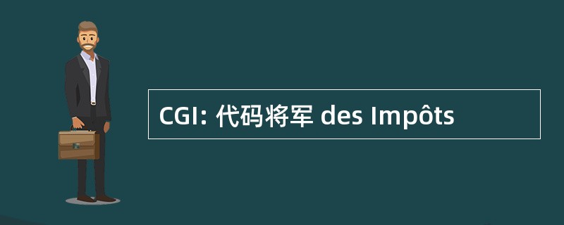 CGI: 代码将军 des Impôts