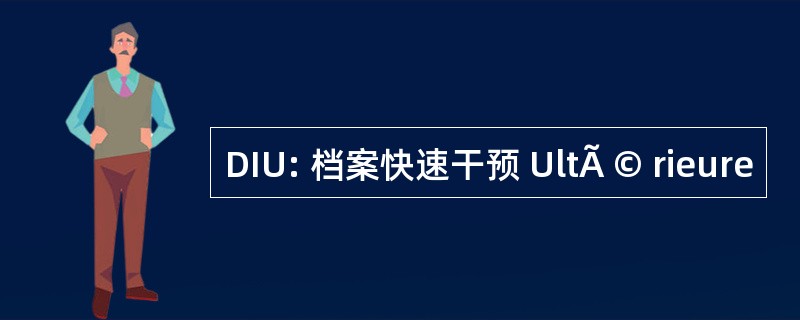 DIU: 档案快速干预 UltÃ © rieure